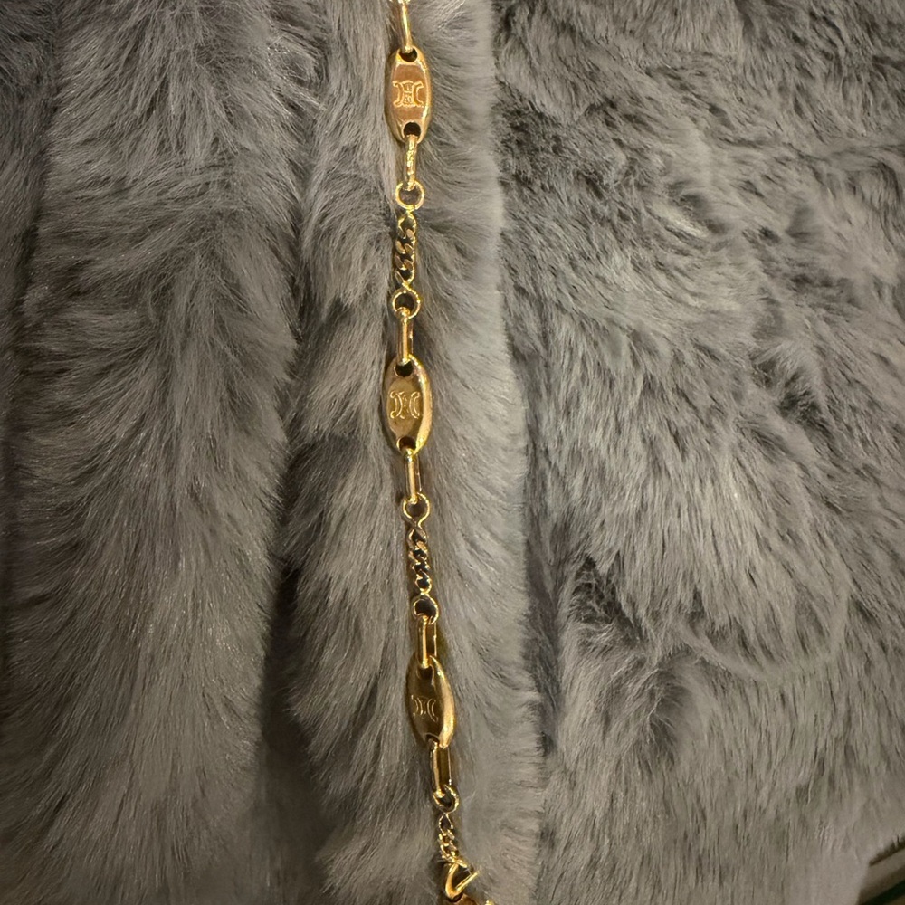 Celine Triomphe Bracelet in Brass with Gold finish